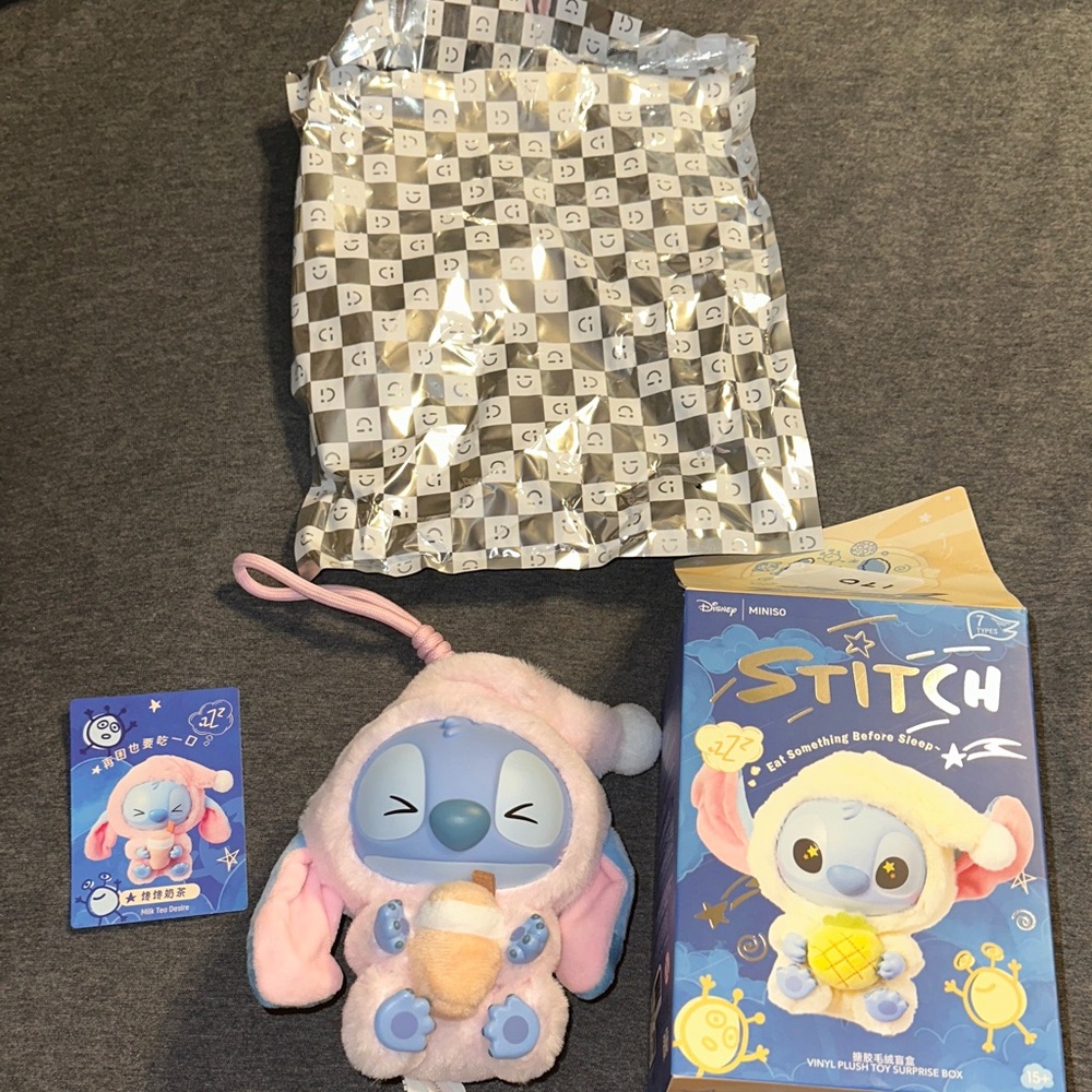 Disney Miniso Stitch Milk Tea Desire Blind Box